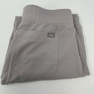 FIGS Technical Collection Womens Small Gray Stretch Waist Scrub Pants